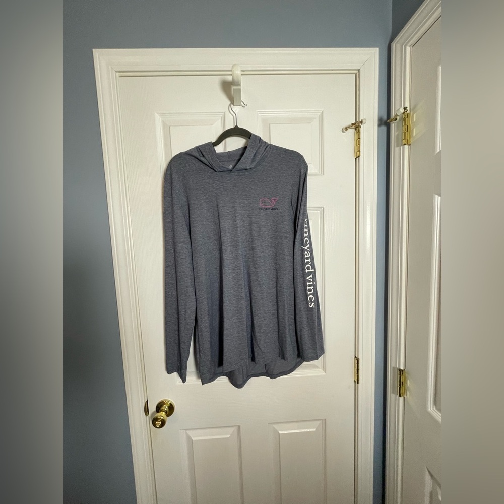 Vineyard Vines Striped Gray Hoodie